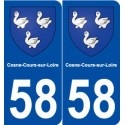 58 Cosne-Cours-sur-Loire blason autocollant plaque stickers ville