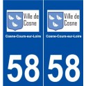 58 Cosne-Cours-sur-Loire logo autocollant plaque stickers ville