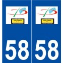 58 Decize logo autocollant plaque stickers ville