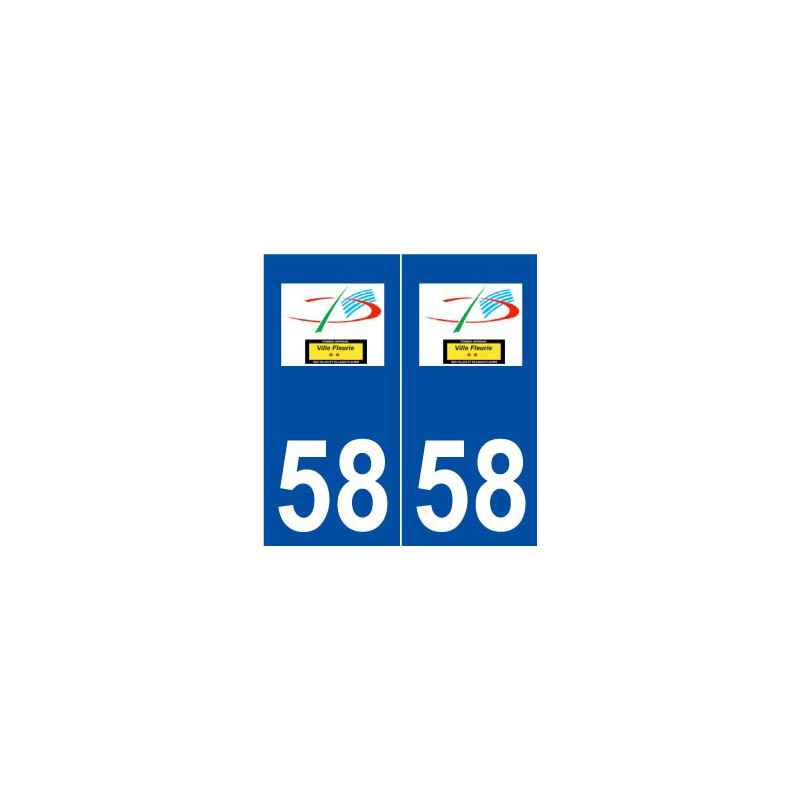 58 Decize logo autocollant plaque stickers ville