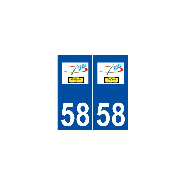 58 Decize logo autocollant plaque stickers ville