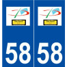 58 Decize logo autocollant plaque stickers ville