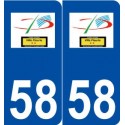 58 Decize logo autocollant plaque stickers ville
