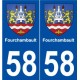 58 Fourchambault blason autocollant plaque stickers ville