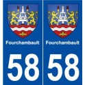 58 Fourchambault blason autocollant plaque stickers ville