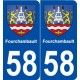 58 Fourchambault blason autocollant plaque stickers ville