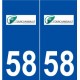 58 Fourchambault logo autocollant plaque stickers ville