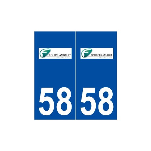 58 Fourchambault logo autocollant plaque stickers ville