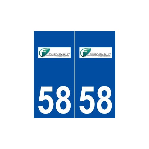 58 Fourchambault logo autocollant plaque stickers ville