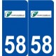 58 Fourchambault logo autocollant plaque stickers ville