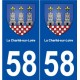 58 La Charité-sur-Loire blason autocollant plaque stickers ville