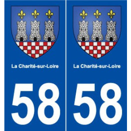58 La Charité-sur-Loire blason autocollant plaque stickers ville