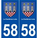 58 La Charité-sur-Loire blason autocollant plaque stickers ville