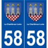 58 La Charité-sur-Loire blason autocollant plaque stickers ville