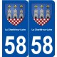 58 La Charité-sur-Loire blason autocollant plaque stickers ville