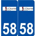 58 La Charité-sur-Loire logo autocollant plaque stickers ville