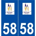 58 Nevers logo autocollant plaque stickers ville
