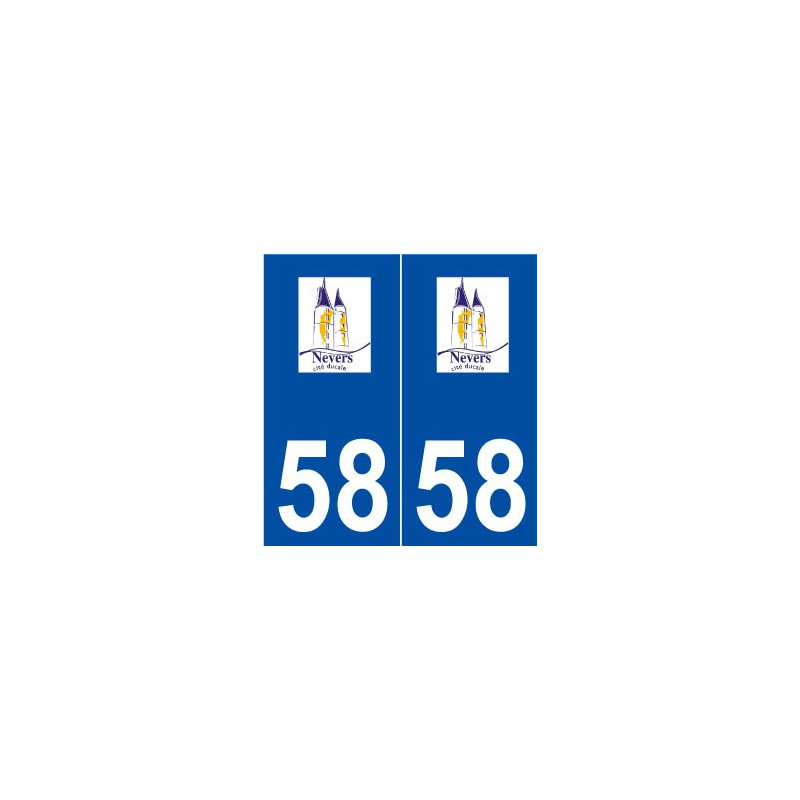 58 Nevers logo autocollant plaque stickers ville