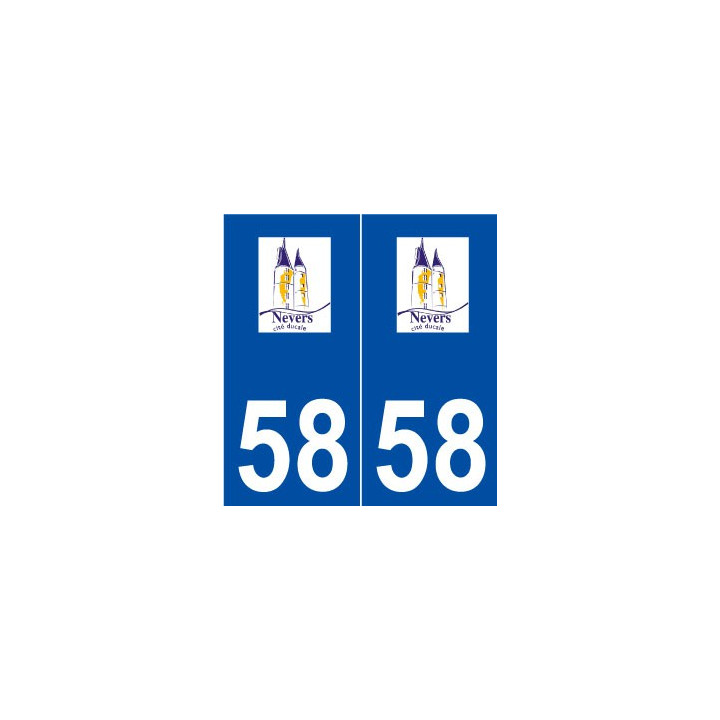 58 Nevers logo autocollant plaque stickers ville