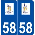 58 Nevers logo autocollant plaque stickers ville