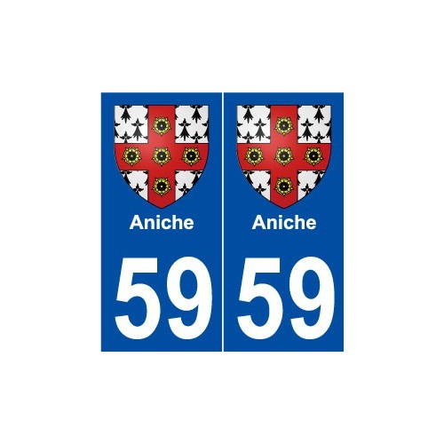 59 Aniche blason autocollant plaque stickers ville