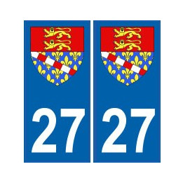 27 Eure autocollant plaque blason armoiries stickers département