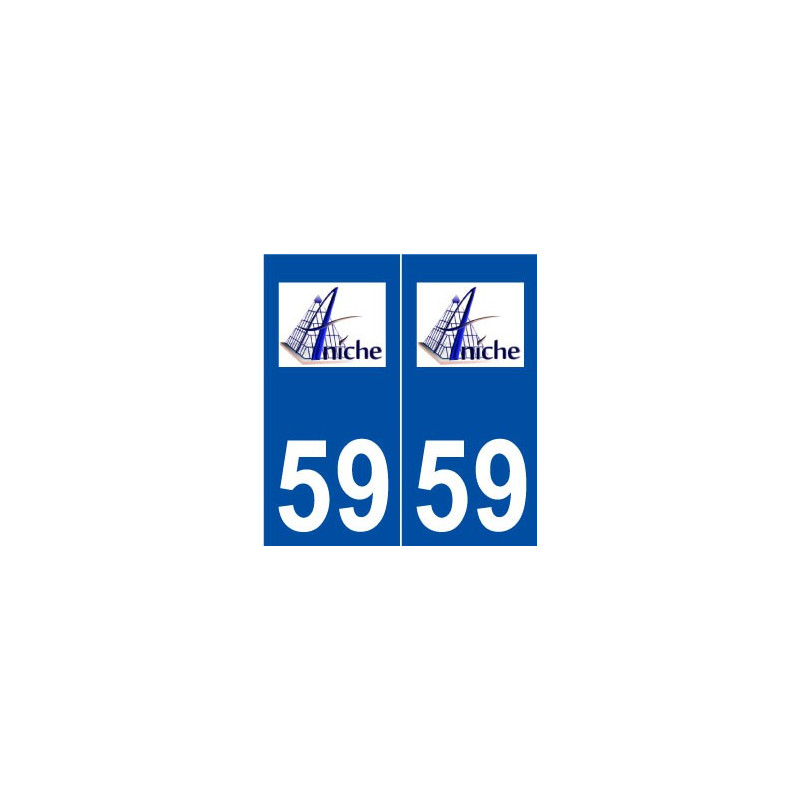 59 Aniche logo autocollant plaque stickers ville