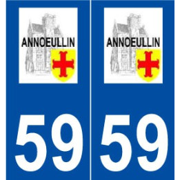 59 Annœullin logo autocollant plaque stickers ville