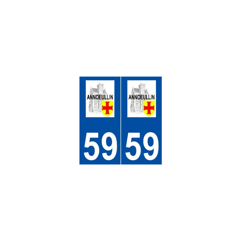 59 Annœullin logo autocollant plaque stickers ville