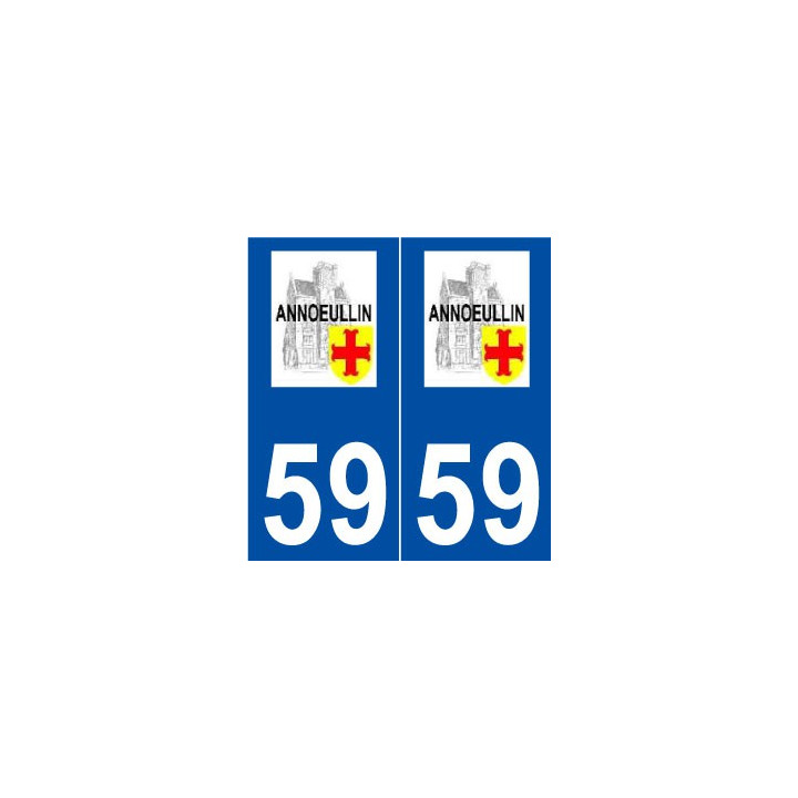 59 Annœullin logo autocollant plaque stickers ville