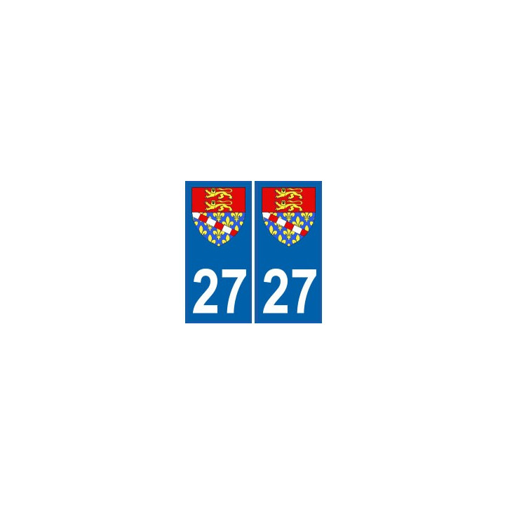 27 Eure autocollant plaque blason armoiries stickers département