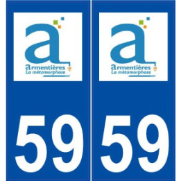 59 Armentières logo autocollant plaque stickers ville
