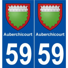 59 Auberchicourt blason autocollant plaque stickers ville