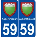59 Auberchicourt blason autocollant plaque stickers ville