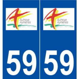 59 Aulnoye-Aymeries logo autocollant plaque stickers ville