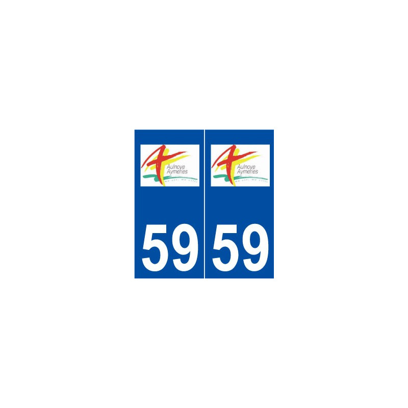 59 Aulnoye-Aymeries logo autocollant plaque stickers ville