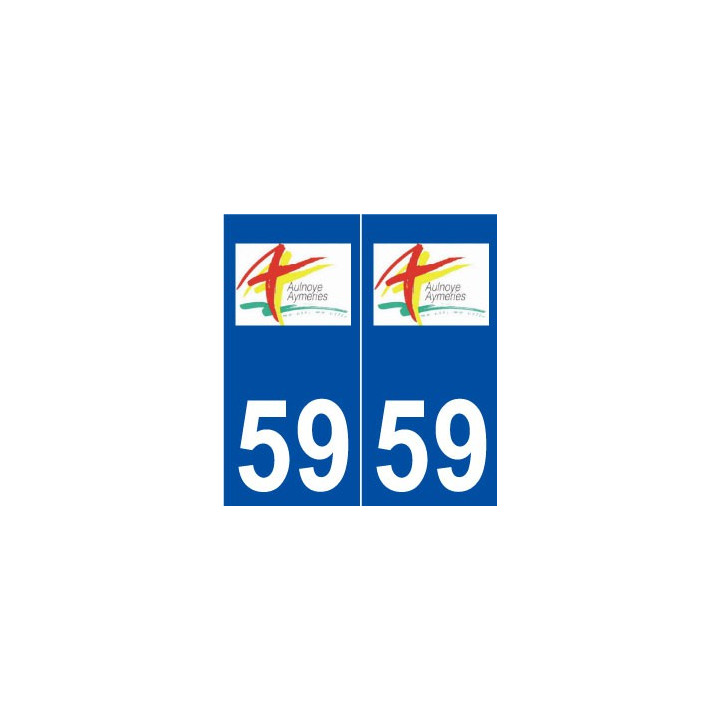 59 Aulnoye-Aymeries logo autocollant plaque stickers ville