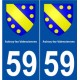 59 Aulnoy-lez-Valenciennes blason autocollant plaque stickers ville