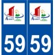 59 Aulnoy-lez-Valenciennes logo autocollant plaque stickers ville