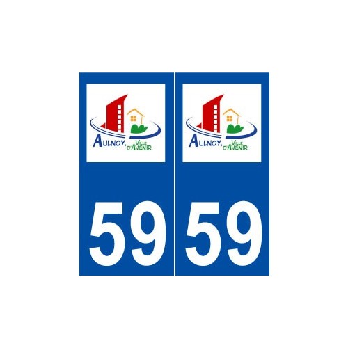 59 Aulnoy-lez-Valenciennes logo autocollant plaque stickers ville