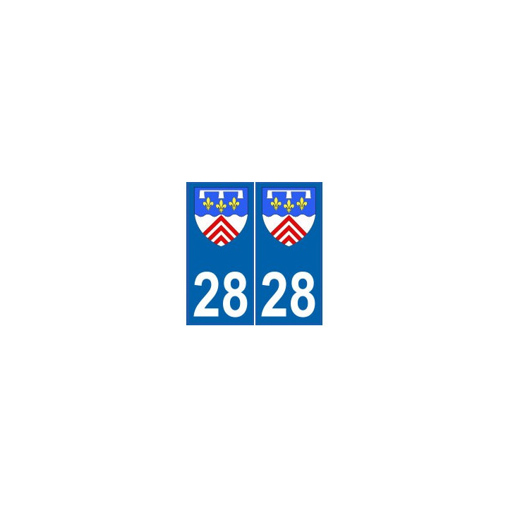 28 Eure et Loir blason armoiries stickers département