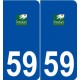 59 Bondues logo autocollant plaque stickers ville