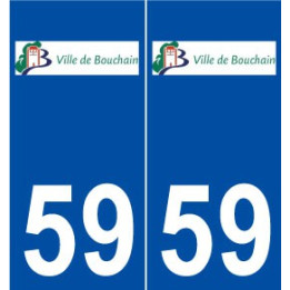 59 Bouchain logo autocollant plaque stickers ville