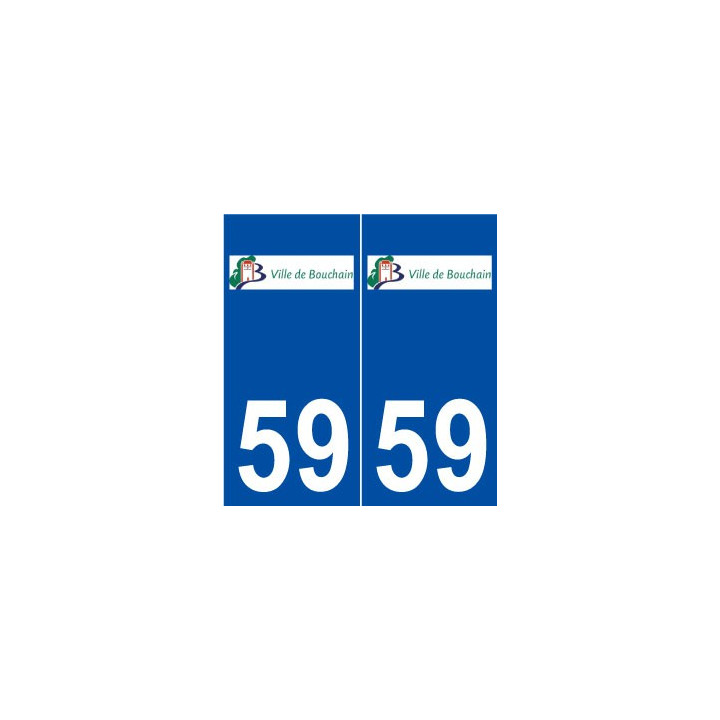 59 Bouchain logo autocollant plaque stickers ville