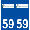 59 Bouchain logo autocollant plaque stickers ville