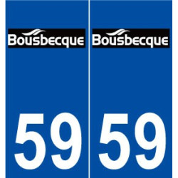 59 Bousbecque logo autocollant plaque stickers ville