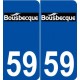 59 Bousbecque logo autocollant plaque stickers ville