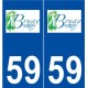 59 Bruay-sur-l'Escaut logo autocollant plaque stickers ville