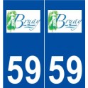 59 Bruay-sur-l'Escaut logo autocollant plaque stickers ville