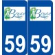 59 Bruay-sur-l'Escaut logo autocollant plaque stickers ville